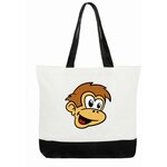 Tote bag with Monkey in cotton deluxe image
